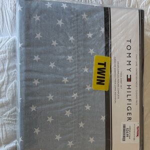 Tommy Hilfiger Twin Sheet Set with White Stars